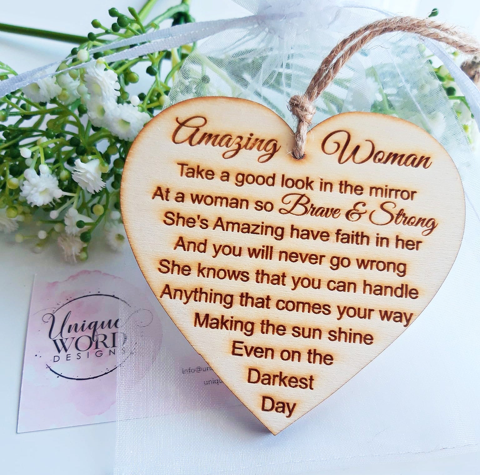 Wooden Heart - Amazing Woman Poem