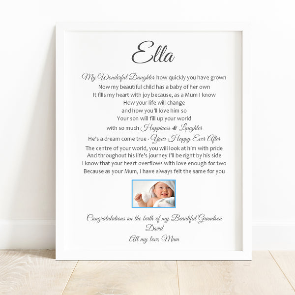 New Grandchild birth gift to Daughter, Son and Partner Pregnancy announcement