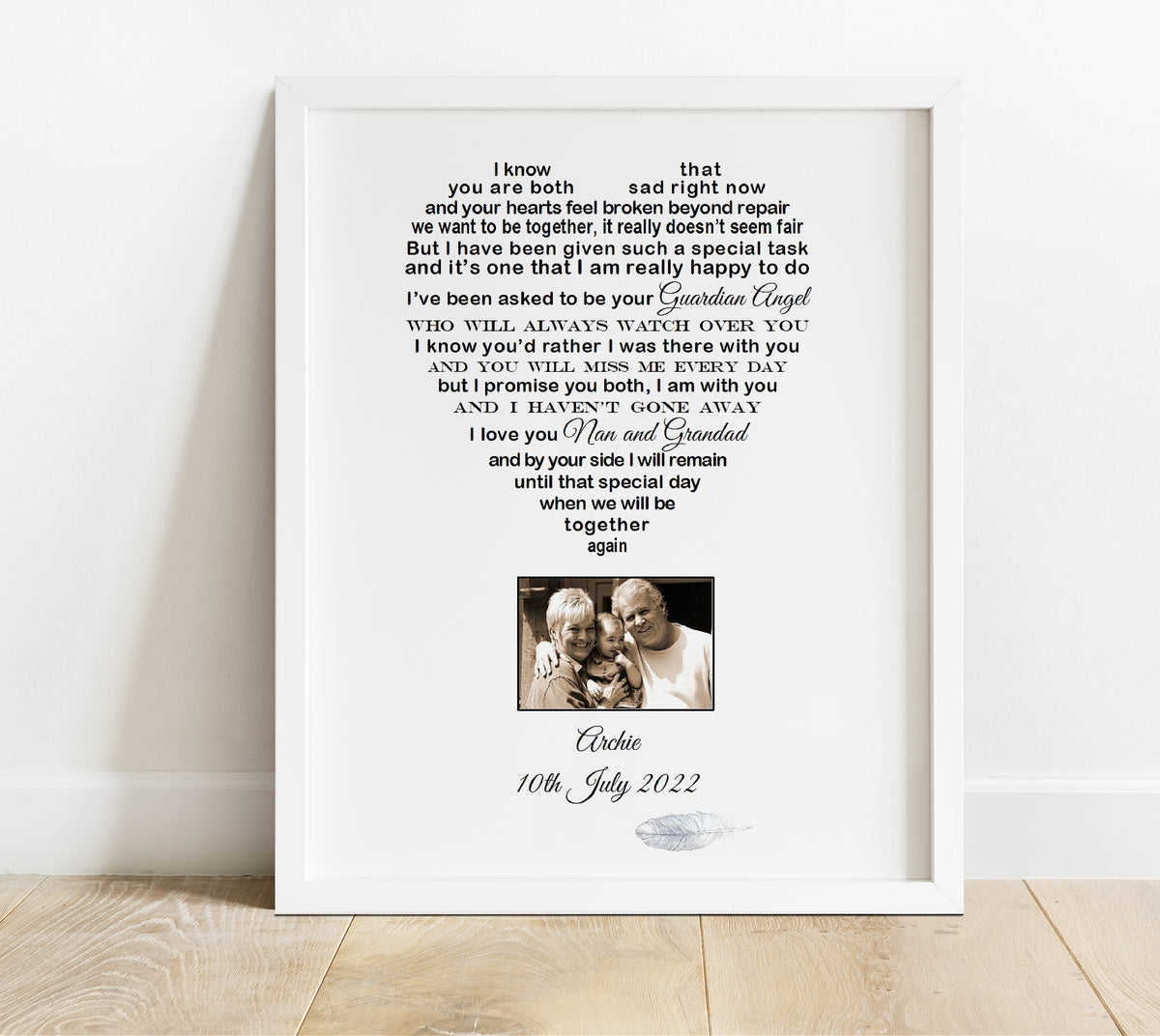 Letter from Heaven - Poem print Angel Baby Loss Message to Parents ...